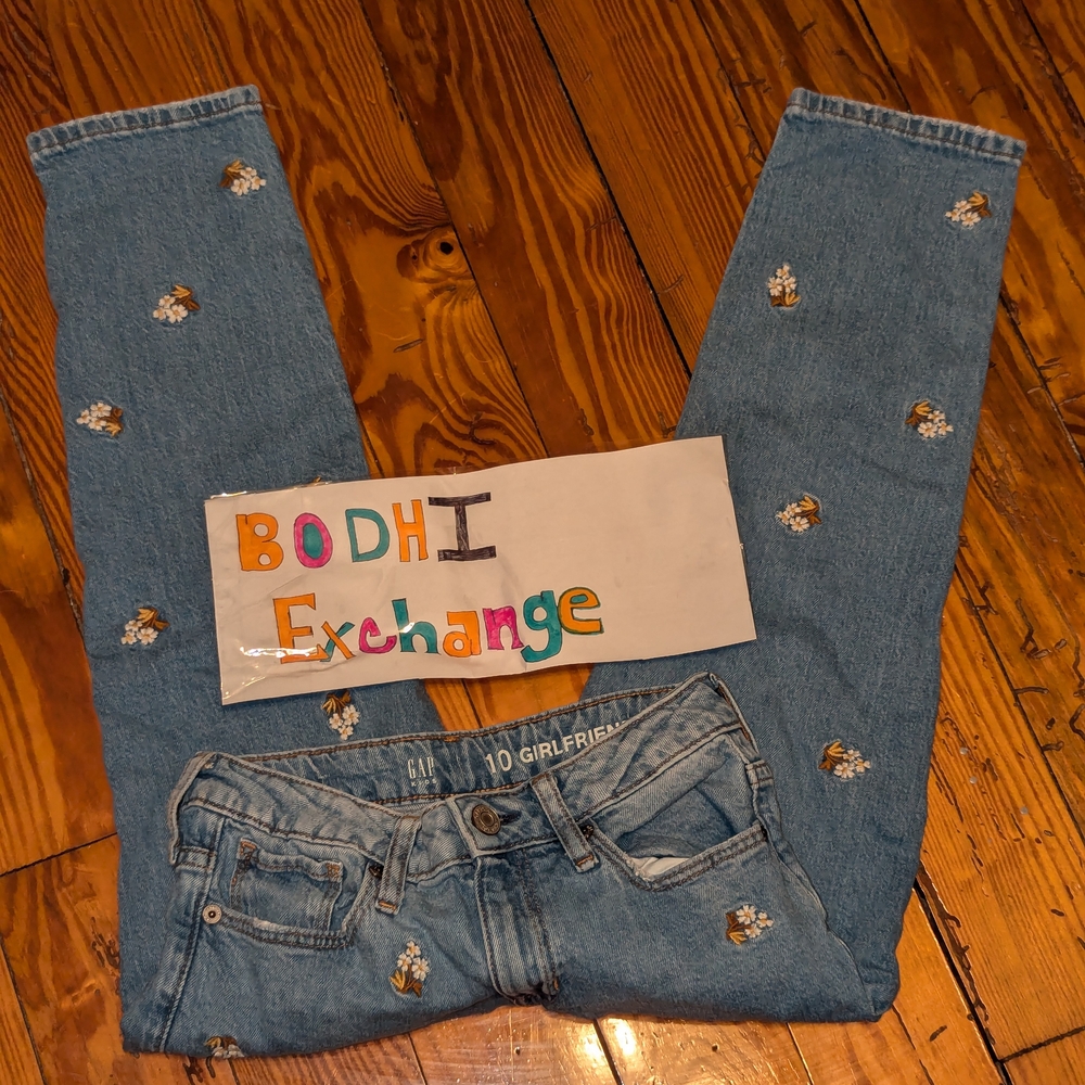 Embroidered Blue Jeans